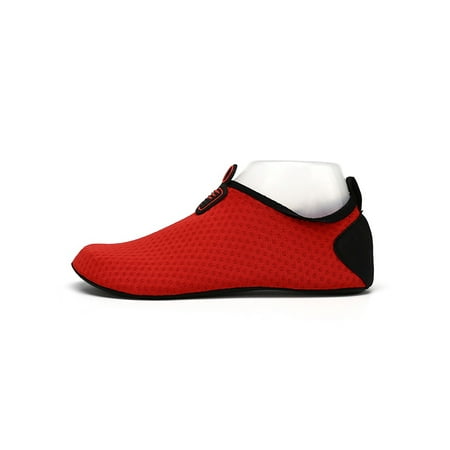 

Welliumy Unisex Aqua Socks Barefoot Water Shoes Surfing Beach Shoe Fishing Trainers Boating Lightweight Quick Dry Sock Sneaker Red 7