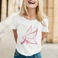 thumbnail image 2 of TSADFHJI Hauts d'Été avec Manches T-Shirt Imprimé à Manches Courtes Col Rond Blouse S Blanc, 2 of 5