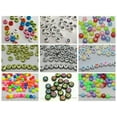 thumbnail image 3 of U8MO 250 Assorted Acrylic Alphabet Letter Coin Beads 4X7mm Jewelry Craft Funny Beads-Metallic Silver Color, 3 of 7