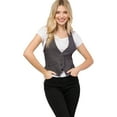 thumbnail image 4 of Made by Olivia Women's Dressy Casual Versatile Racerback Vest Tuxedo Suit Waistcoat, 4 of 6