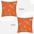 thumbnail image 4 of ZNDUO Throw Pillow, 18"x18" Bed Pillow and Couch Pillows - Indoor Decorative Pillows，Orange Flower Flowers Throw Pillow, 4 of 8