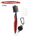 thumbnail image 4 of Cepillo de limpieza para palos de golf Uxcell [1PCS] - Limpiador de ranuras de palos de dos lados con línea de extensión retráctil para cuñas - [Rojo-7.5IN], 4 of 7