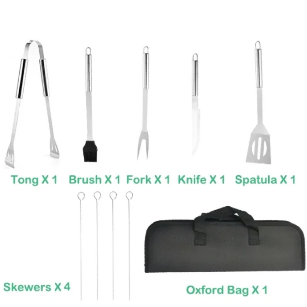 COWIN 9-Piece Stainless Steel Grill Tool Set photo 2