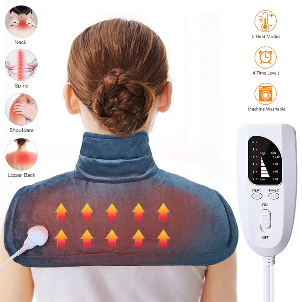 Rosnek Heating Pad for Neck and Shoulders, Electric Weighted Heating