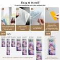 thumbnail image 6 of Pink Purple Floral Window Privacy Film, Spring Hydrangea Flower Vintage Botanical Static Cling UV Sun Blocking Heat Control Window Tint Day and Night, Non-Adhesive One Way Privacy Cover 17.7''x39.3'', 6 of 7