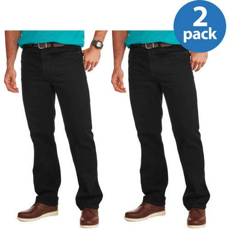 Faded Glory Big Men;s Relaxed Fit Jeans, 2 Pack, Your Choice