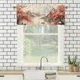 thumbnail image 3 of Cherry Blossom Kitchen Valance Curtains Rustic Flowers Full Moon in Wonderland Window Valance for Living Room Bedroom, Kitchen Valance Rod Pocket Window Decor Curtain 54 by 18 in, 1 Panel, 3 of 6