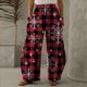 thumbnail image 1 of Pntutb Pantalones sueltos casuales vintage con estampado navideño para mujer Pantalones de pierna ancha casuales Pantalones Pntutb Pntutb-3934, 1 of 5