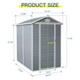 thumbnail image 2 of Seizeen Plastic Shed with Floor, 4 x 6FT Sloped Top Outdoor Storage Shed, Quick Assembly Resin Shed with Window, All-Weather Garden Tool Shed Lockable, 2 of 8
