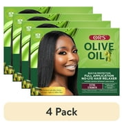 (4 pack) ORS Olive Oil Built-in Protection No-Lye Hair Relaxer, Extra Strength, 1 Application