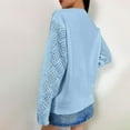 thumbnail image 7 of Qetyuw Womens Fall Crochet Sweater Hollow Out Long Sleeve V Neck Pullover Jumper Knitted Casual Chunky Pullovers Sweaters, 7 of 7