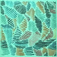 thumbnail image 1 of Ahgly Company Machine Washable Indoor Square Abstract Turquoise Blue Contemporary Area Rugs, 3' Square, 1 of 4