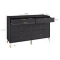 thumbnail image 4 of 2-Piece DUMBO 5-Drawer Tall Dresser & 10-Drawer Double Tall Dresser in Black, 4 of 4