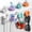 8 Pack-4 Colors, variant on 6 Pack 360° Rotatable Magnetic Cable Clips, Under Desk Cable Holder, Acrylic Adhesive Cord Holder, Wire Cord Organizer for Phone Charger Cords, Home Office Car Wall Desktop(Black)