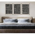 thumbnail image 2 of 3 Pieces Minimalism Abstract Boho Lines Canvas Wall Art Modern Black and White Neutral Bohemia Geometric Pictures Wall Decor Posters Print Artwork for Living Room Bedroom Office Home, 2 of 5