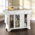 thumbnail image 6 of Crosley Furniture LaFayette Wood Kitchen Island in White & Silver, 6 of 7