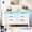 White / 6-Drawer, variant on Black Oak 6-Drawer Dresser with LED Lights & Charging Station, Chest of Drawers with Outlets & USB Ports, PB Storage Cabinet for Bedroom, Guest Room