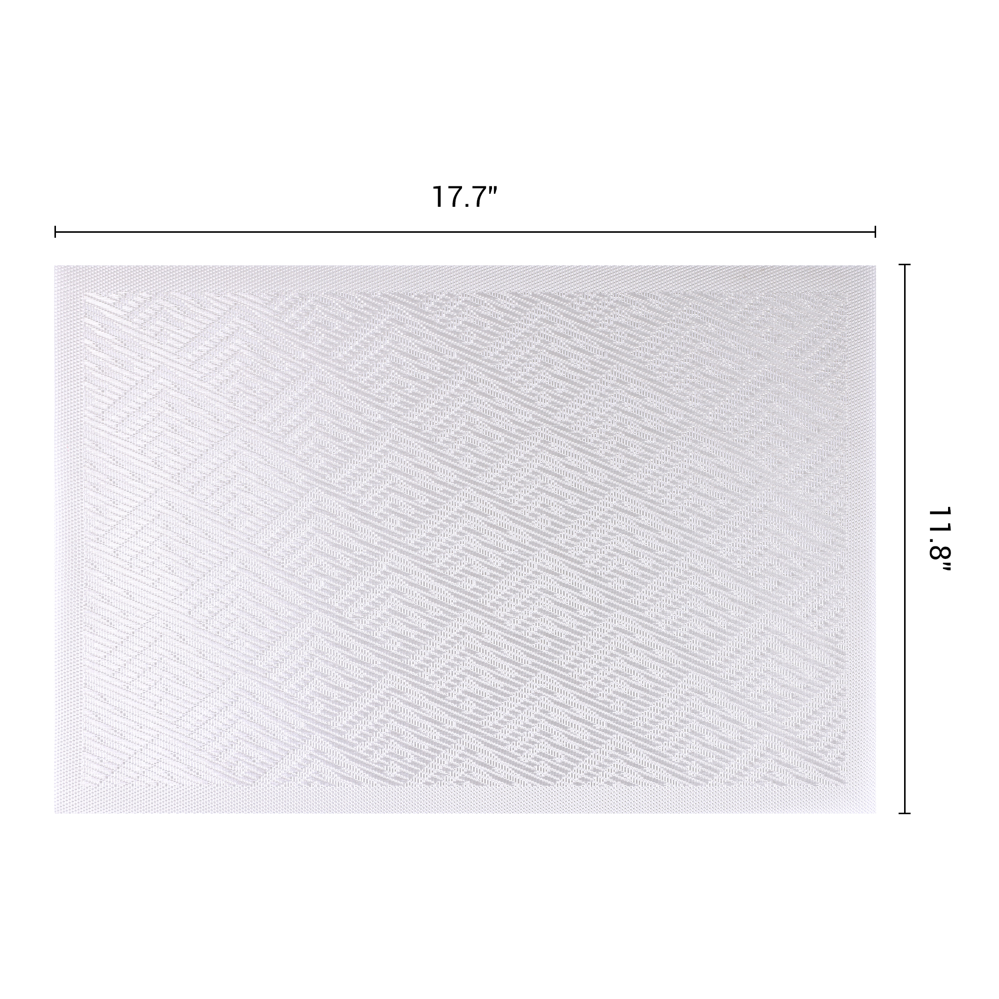Unique Bargains Set of 6 Washable Plastic Placemats for Dining Table Decor Silver