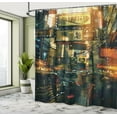 thumbnail image 5 of Ambesonne Landscape Shower Curtain, Metropolitan Colorful, 69"Wx70"L, Multicolor, 5 of 5