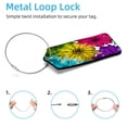 thumbnail image 2 of Square 2Pack PU Leather Flowers Cruise Luggage Tag with Privacy Cover and Stainless Steel Ring - Suitable for Travel Handbags Backpacks Luggage Tags, 2 of 6