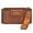 Brown, variant on Wrangler Women’s Western Wallet - RFID Blocking Bifold Wristlet with Zipper Pocket and Elegant Tooling Design, Coffee