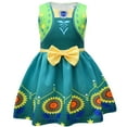 thumbnail image 2 of Girl Princess Dress Anna Cartoon Sleeveless Christmas Party Costume 2-8T, 2 of 5