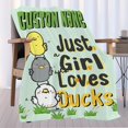 thumbnail image 2 of Yibo Floral Duck Funny Gift for Girls Boys Kids Animals Lovers Super Soft Flannel Blanket for Sofa Couch Bed Travel Plush Warm Cozy Home Decor for Summer, for Kids/Baby, 2 of 7