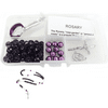 Rosary Kit, Catholic Prayer Necklace Making Supplies, Purple Crystal and Pearl Rosary Bead Kit, 1 Kit