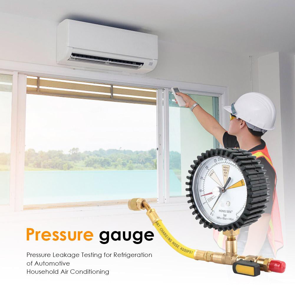Air Conditioner Inlet Connection Nitrogen Pressure Gauge Regulator for R134a R22 