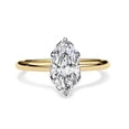 thumbnail image 2 of IGI Certified Lab Grown Diamond Engagement Ring | Center 11x5.5mm Marquise Cut 6 prong Solitaire Wedding Anniversary Rings For Women 18k Solid Yellow Gold | F-G, VS-SI Quality (1.15 Ctw) Ring Size-10, 2 of 7
