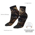 thumbnail image 6 of Fuzoiu Gold Pattern Black Skull Print Adult Socks, Crew Moisture-wicking Socks, Unisex Cushion Crew Socks,Casual Sports Ankle Socks, 6 of 7
