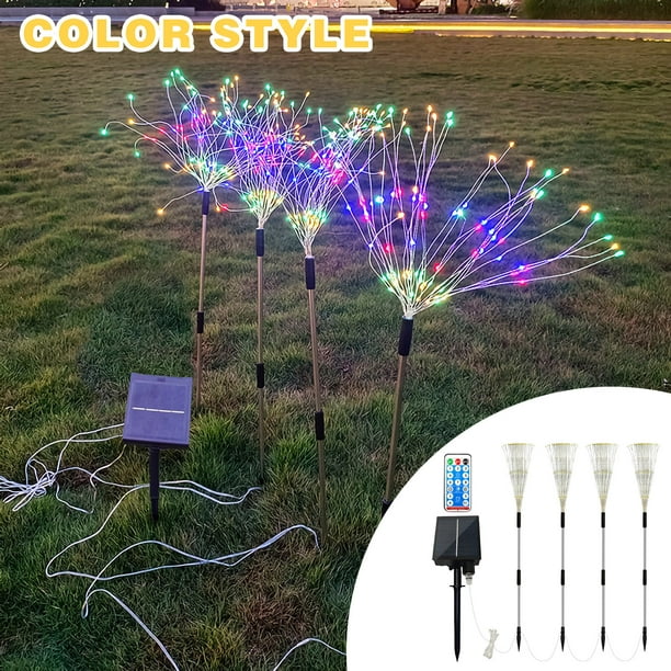 Buodes Swaying Solar Garden Lights Solar Starburst Ground Plugin Light