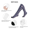thumbnail image 5 of Lsque Daisy Flowers Pattern Sport Compression Socks for Men & Women 15-20 mmHg Knee High Nurse Pregnant Running Medical and Travel Athletic, 5 of 6