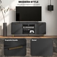 thumbnail image 4 of HOMCOM TV Stand with 2 Open Shelves and 2 Cabinets for 55 Inch TV, Black, 4 of 10