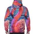 thumbnail image 7 of Honeii Digital Flamingo Vibrant Art Pattern Mens Hoodies Men's Loose Sleeve Sweatshirt,Pullover Hooded Sweatshirt for Men,Essentials Hoodie-4X-Large, 7 of 7