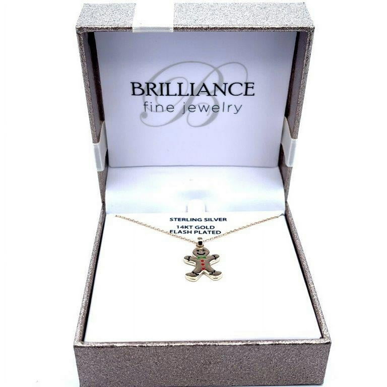 Brilliance Fine Jewelry 14K Gold Plated Sterling Silver