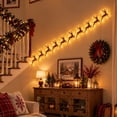 thumbnail image 4 of 12 Pack Wooden Reindeer Wall Lights, 7 In Warm LED Backlit Christmas Wall Decor for Living Room, Bedroom and Holiday Home Display, 4 of 7