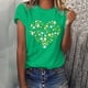 thumbnail image 2 of Camisetas con estampado del Día de San Patricio y cuello redondo para mujer, blusas femeninas cómodas a la moda, Tops Fridja bn867, 2 of 6