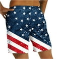 thumbnail image 5 of cllios Mens 4th of July Swim Trunks Distressed American Flag Board Shorts Casual Drawstring Beach Shorts Independence Day Patriotic Shorts with Pockets, 5 of 5