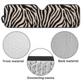 thumbnail image 7 of POLERO Zebra Print Car Windshield Sun Shade for Car Front Window Block UV Rays Animal Foldable Sun Visor Protector Sunshade to Keep Your Vehicle Cool 52.95”x 16.14”, 7 of 7