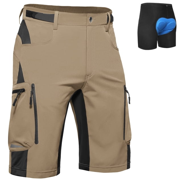 Pantalones cortos de bicicleta de montaña Ally 4D acolchados de secado rápido para hombre