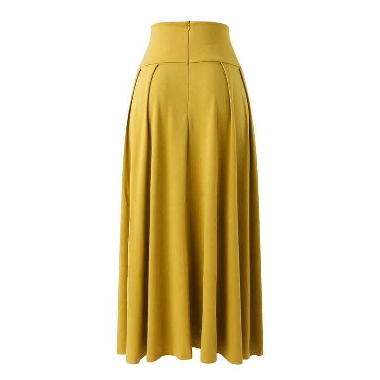 Plus size jean skirts yellow top