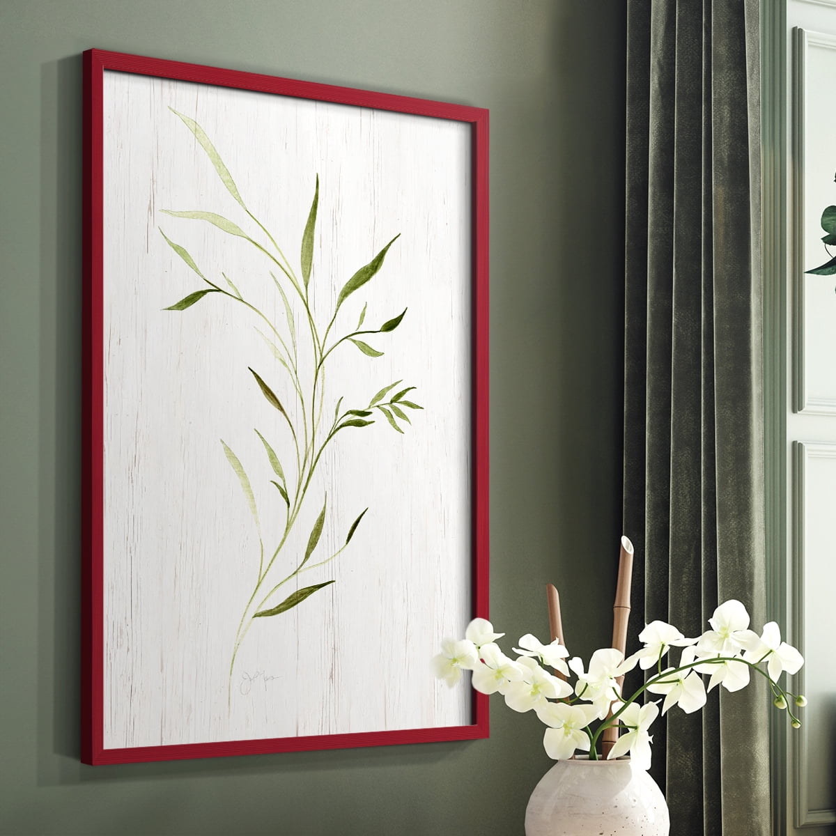 Windblown Leaves II Framed Print - Solid Wood in Single Picture Frame Solid Wood 2 Framed Print