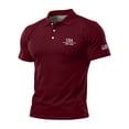 thumbnail image 2 of Casual Men's Polo Shirts with Classic Fit and Breathable Fabric Showcasing USA 1776-2026 Design for Office Casuals Weekend Outings Family Gatherings Sporting Events&nbsp; Wine S, 2 of 4