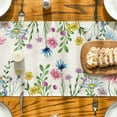 thumbnail image 3 of Daisy Eucalyptus Lavender Floral Leaves Summer Table Runner, Spring Kitchen Dining Table Decoration for Home Party Decor 13x72 Inch, 3 of 6