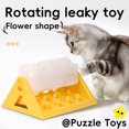 thumbnail image 2 of Pet Slow Feeder Dog Puzzle Feeder Treat Dispensing Toy for Dogs cats Training Interactive Rotating  Food Toys Fun Pet Supplies (Yellow), 2 of 7