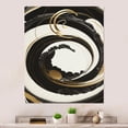 thumbnail image 2 of Designart Black, Silver And Gold Blending Swirls VI Canvas Wall Art, 2 of 5