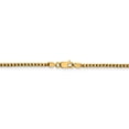 thumbnail image 4 of 14K Yellow Gold chain Box Flat Diamond-cut 24 in 1.85 mm, 4 of 5