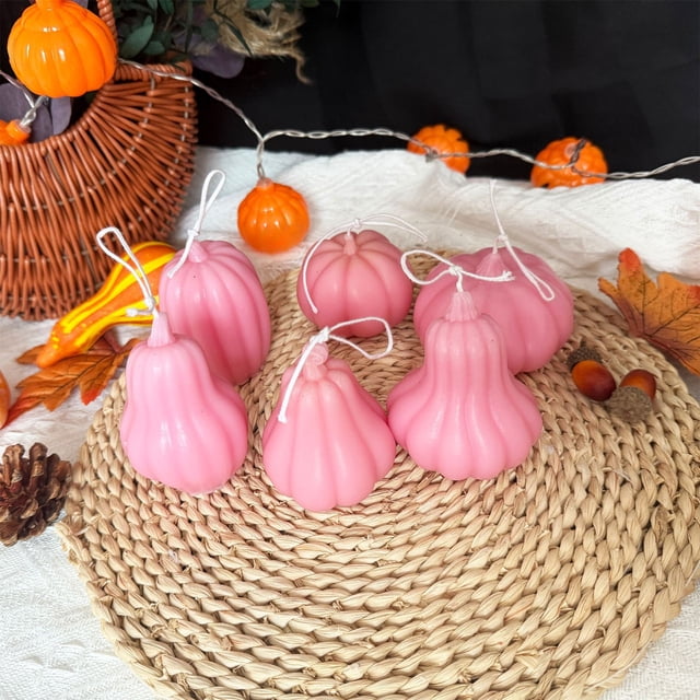 RKSTN Wax Pumpkin Candle Halloween Pumpkin Shape Gift Set Colorful Candles Decoration Sense of Aromatherapy Candles Fall Decorations for Home