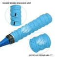 thumbnail image 5 of Tennis Badminton Racket Overgrip Anti Skid Sweatband Racquet Grip with Raised Ridges, Blue 5 Pack, 5 of 6